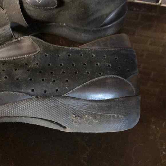 Stuart‎ Weizman leather Black suede walking flats Women’s Size 8.5 - Picture 5 of 6